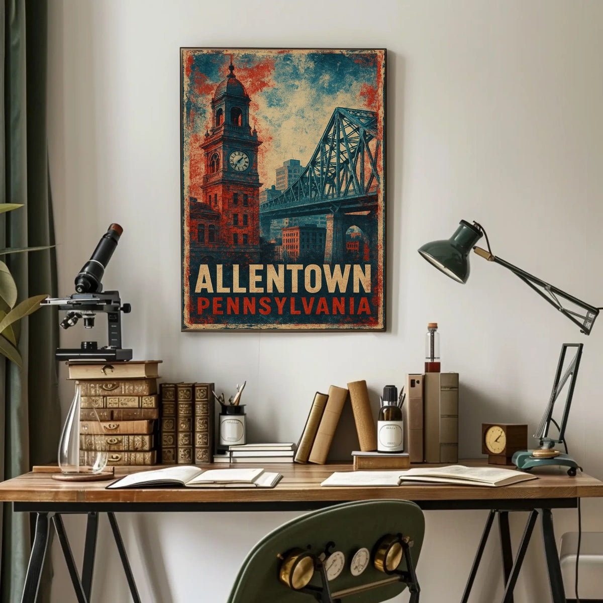 Allentown Skyline Urban Minimalist Poster