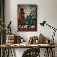 Allentown Skyline Urban Minimalist Poster