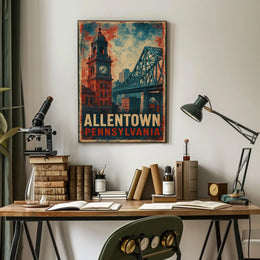 Allentown Skyline Urban Minimalist Poster