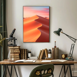Desert Dunes at Sunset Poster