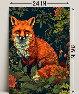 Red Fox Forest Serenity Animal Poster