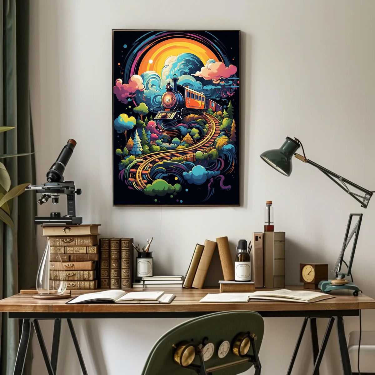 Whimsical Train Journey Poster