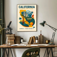 California Adventure: Vintage Travel Poster