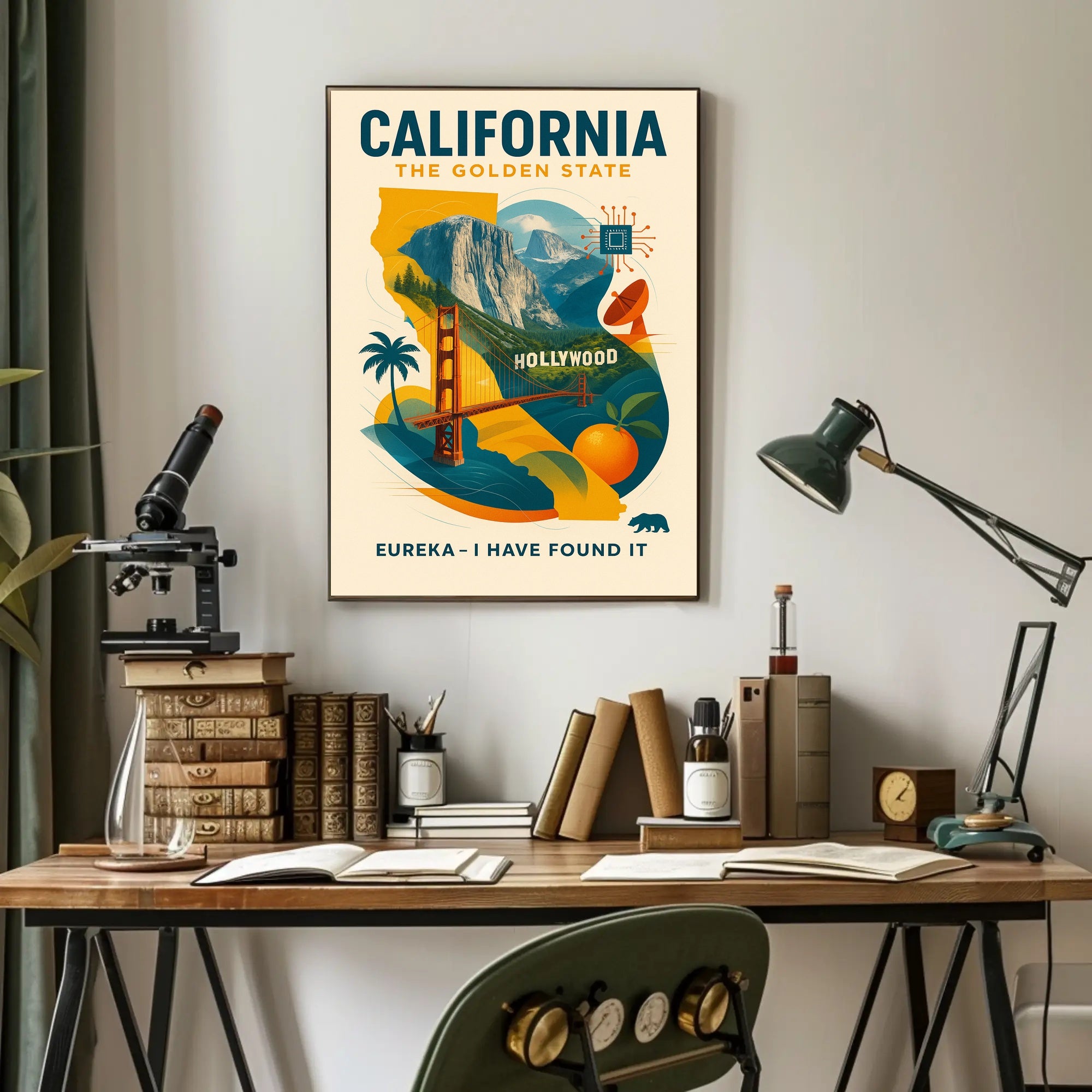 California Adventure: Vintage Travel Poster