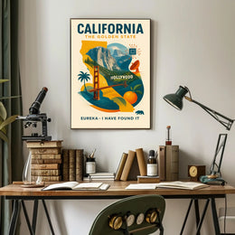 California Adventure: Vintage Travel Poster