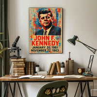 John F. Kennedy 35th President of the United States Street Art Mashup Poster