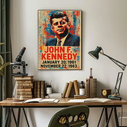 John F. Kennedy 35th President of the United States Street Art Mashup Poster