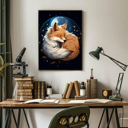 Moonlit Fox Poster