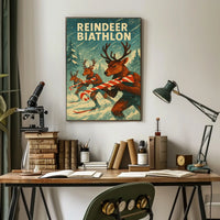 Reindeer Biathlon Poster