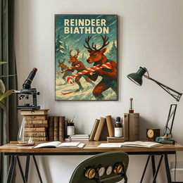Reindeer Biathlon Poster