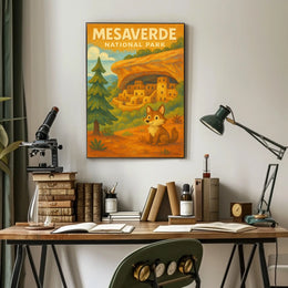 Mesa Verde National Park Rustic Wanderlust Poster