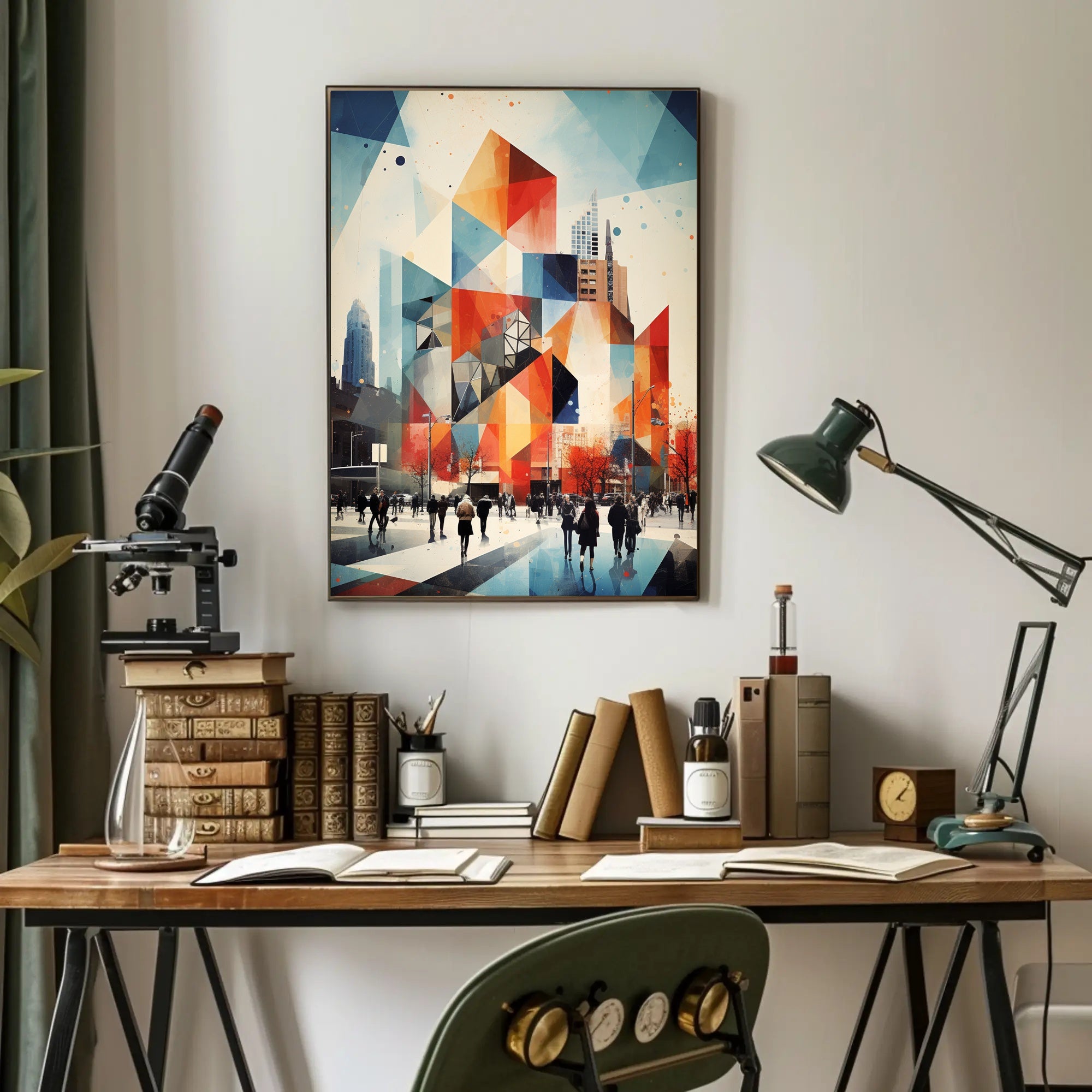 Urban Geometric Symphony Poster