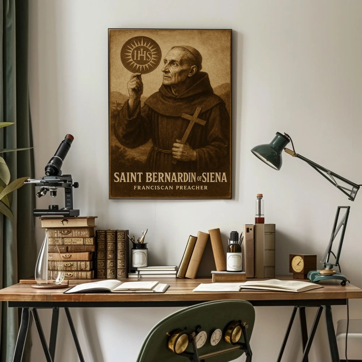 Saint Bernardin Of Siena Poster