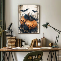 Halloween Gothic Jack-O'-Lanterns Artistic Poster