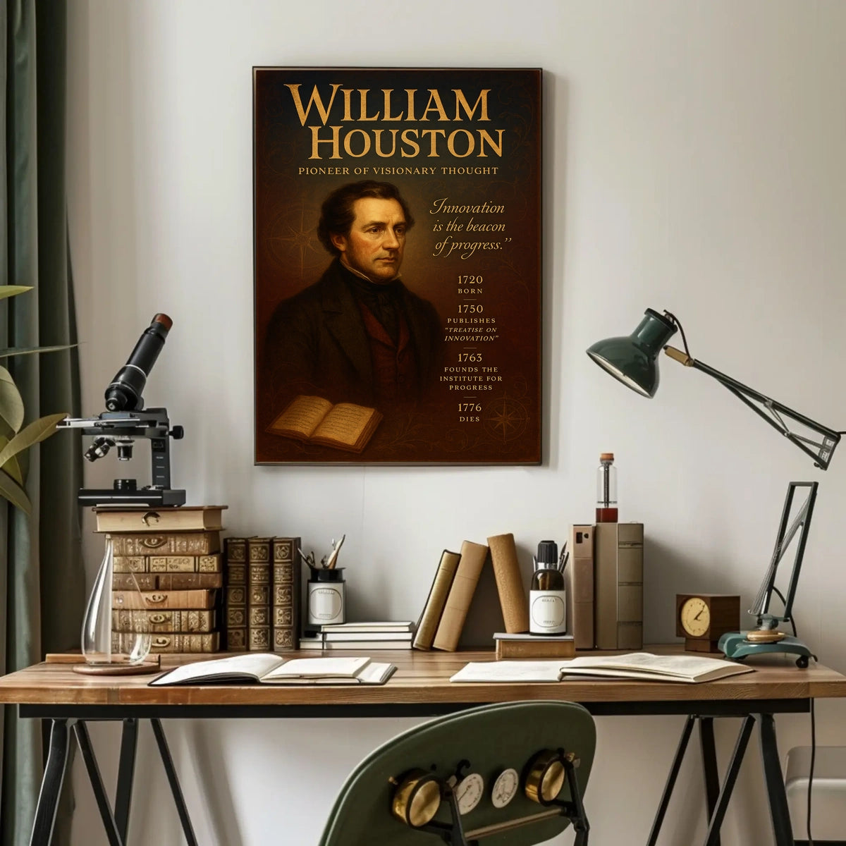 William Houston Pioneer of Visionary Thought Poster