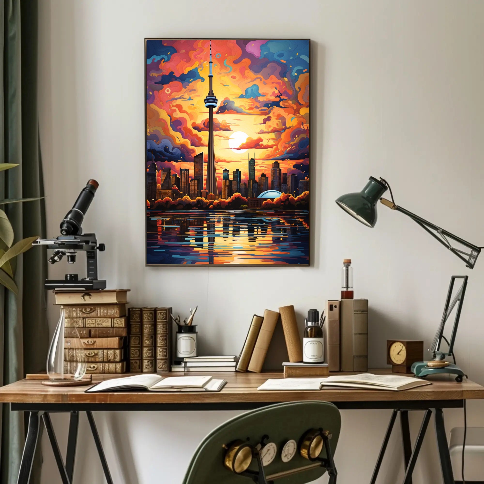 Toronto Skyline At Sunset Poster