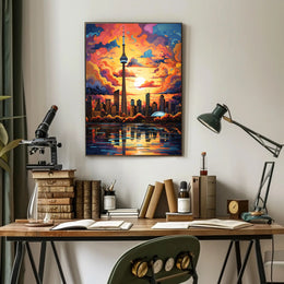 Toronto Skyline At Sunset Poster