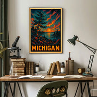 Michigan Sunset Poster