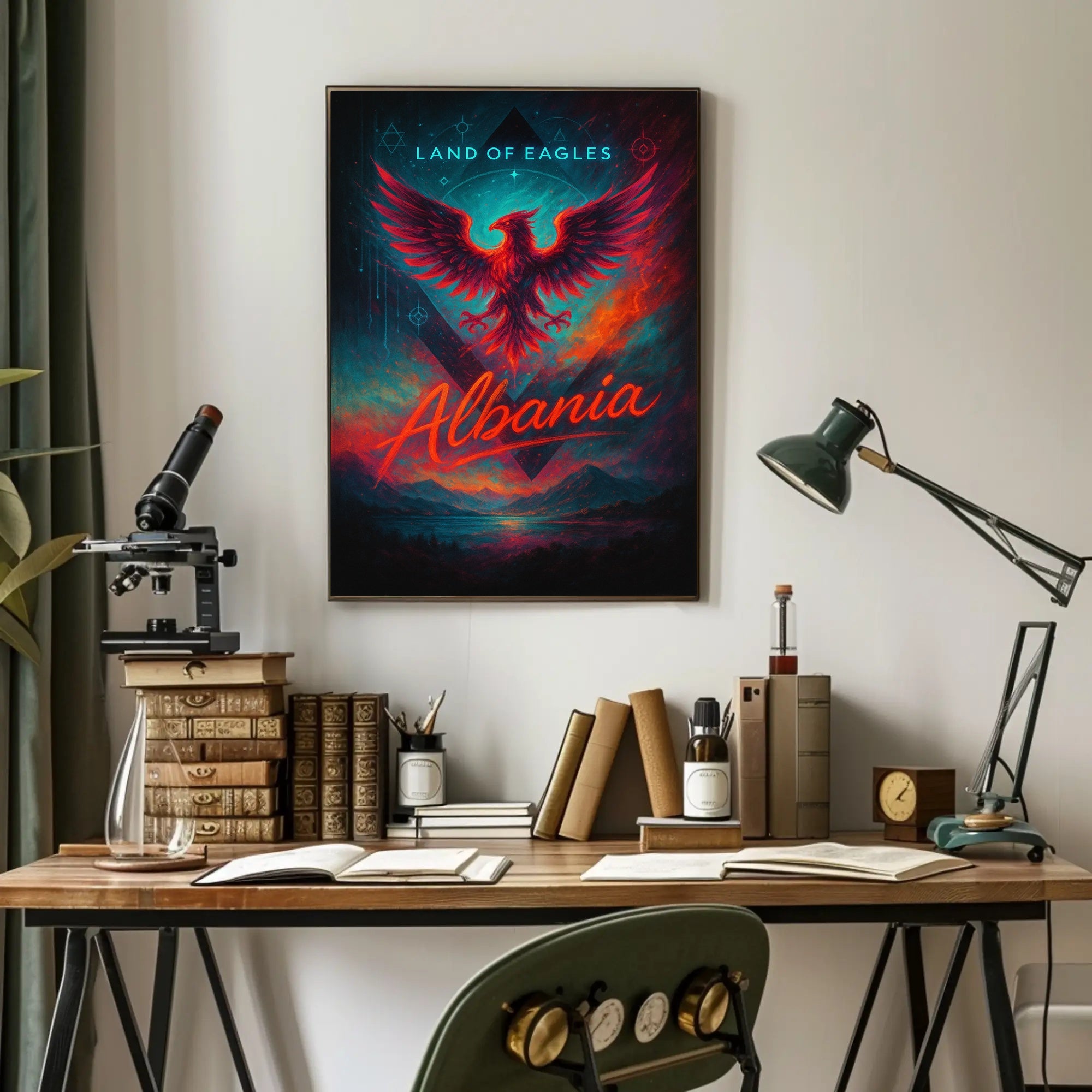 Albania Travel Poster Vintage Land Of Eagles