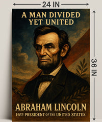Abraham Lincoln Unity and Division Historical Presidential Poster