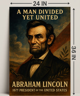 Abraham Lincoln Unity and Division Historical Presidential Poster