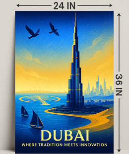 Dubai Where Tradition Meets Innovation Poster PosterGoat