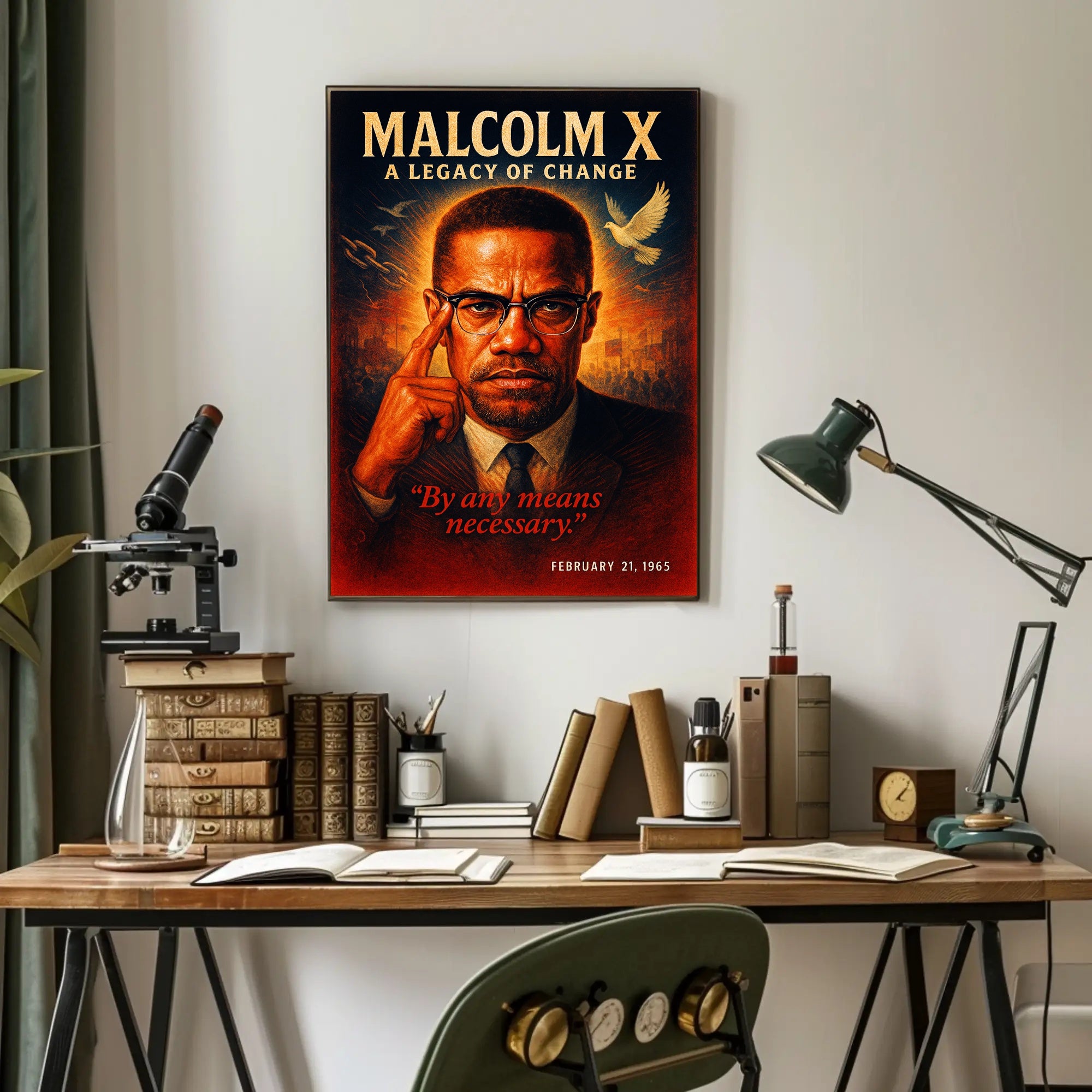 Malcolm X A Legacy of Change Poster PosterGoat
