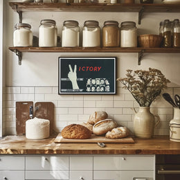 Victory Poster with Peace Symbol Poster