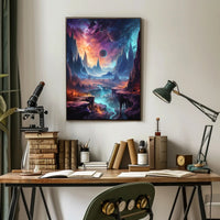 Fantastical Cosmic Journey Futuristic Sci-Fi Poster