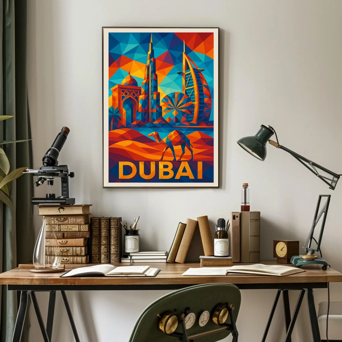 Vibrant Dubai Poster Premium Archival Print 18x24 For Homes