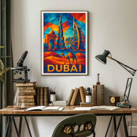 Vibrant Dubai Poster Premium Archival Print 18x24 For Homes