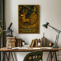 Bright-Nosed Reindeer Poster