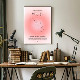 Virgo Zodiac Insight: Sleek Astrology Space or Astronomy Poster PosterGoat