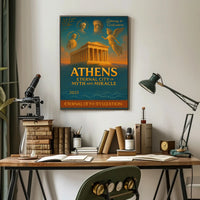 Athens Eternal City Mythology Vintage Heritage Poster