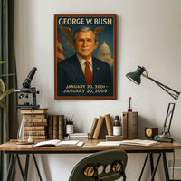 George W. Bush Presidential Term Overview Poster