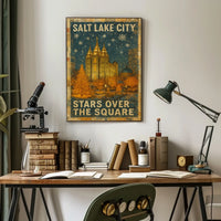 Stars Over The Square Salt Lake City Poster