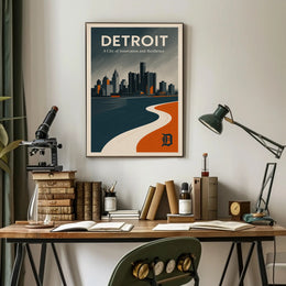 Detroit Innovation and Resilience Poster PosterGoat