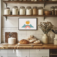 Sunrise Harmony: Modern Minimalist Nature Art Poster