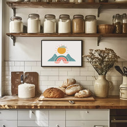 Sunrise Harmony: Modern Minimalist Nature Art Poster
