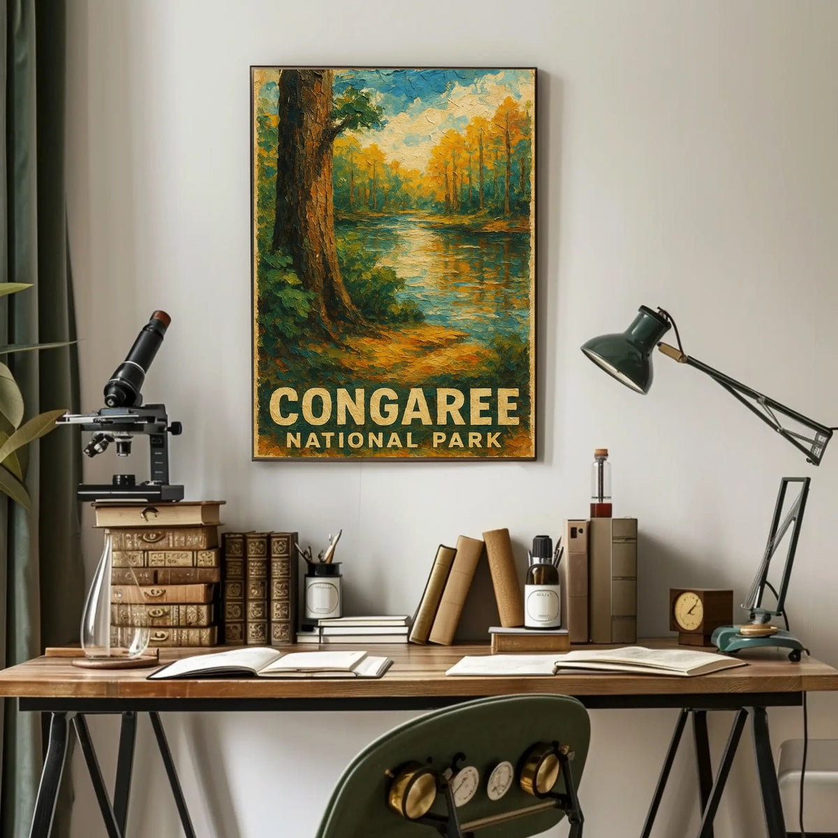 Congaree National Park Lush Wetland Forest Escape Nature Lovers Artistic Poster