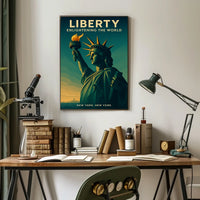 Statue of Liberty Sunrise Patriotic Poster