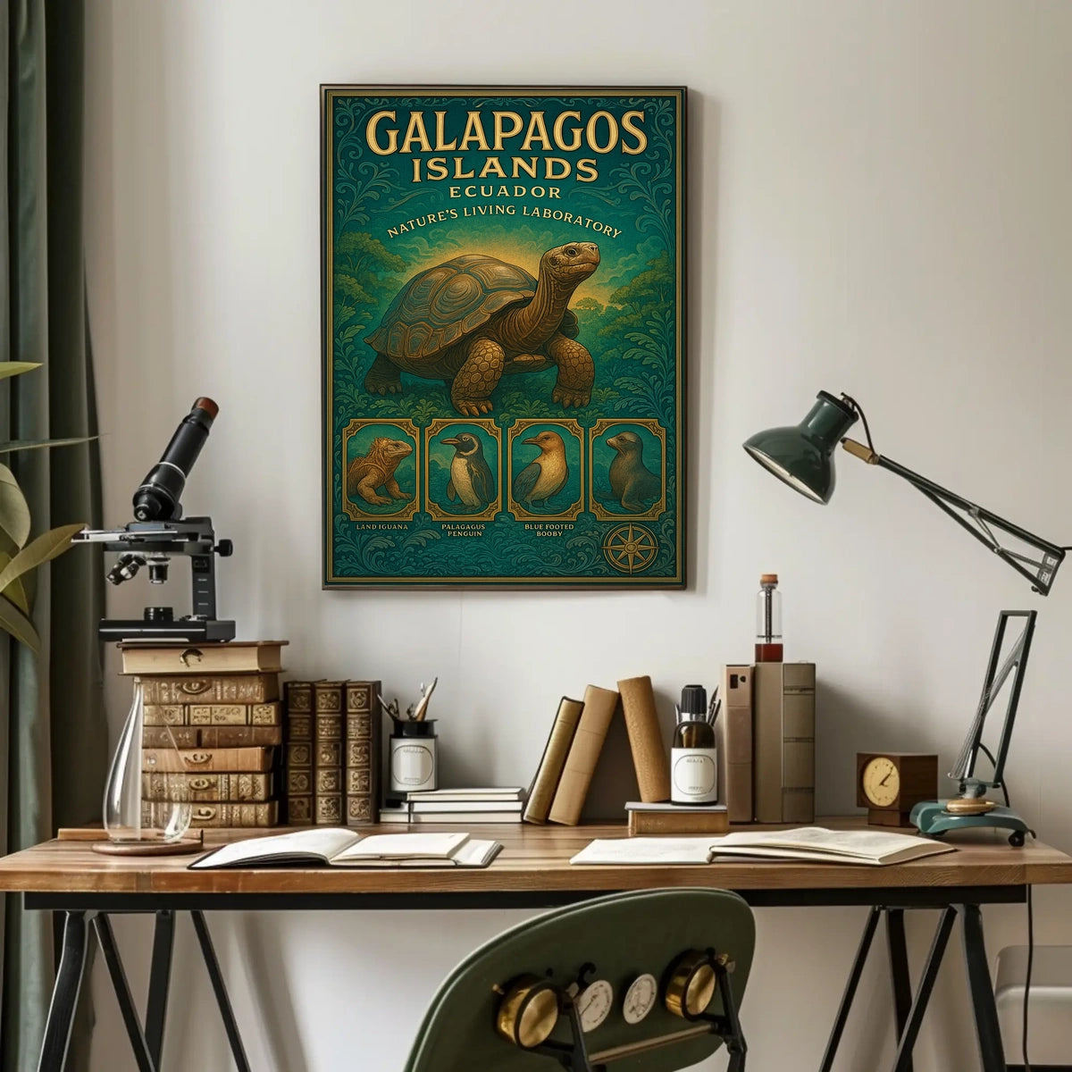 Galapagos Islands Natures Living Laboratory Poster