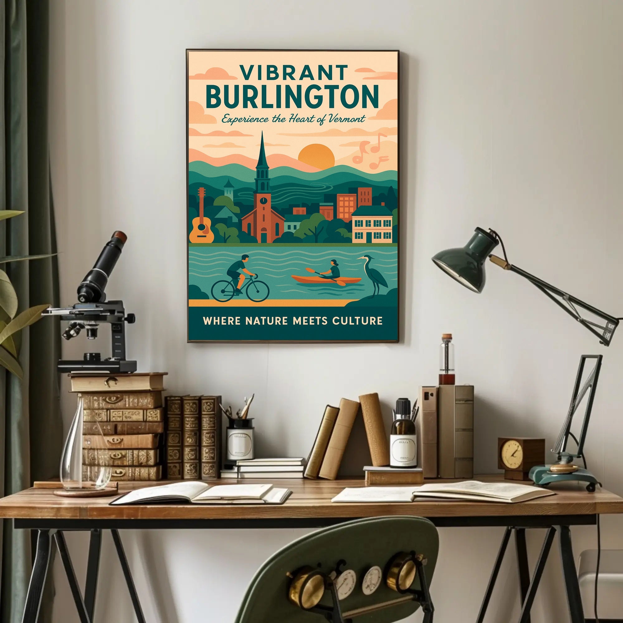 Burlington Poster Vibrant Nature And Culture