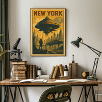New York Futuristic Vision Poster