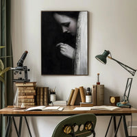 Veiled Elegance: Gothic Romantic Artistic Portrait Poster PosterGoat