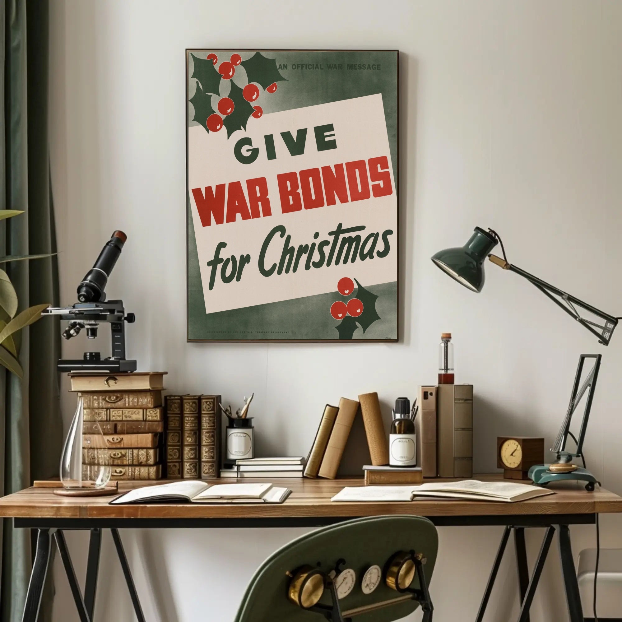 Give War Bonds for Christmas Poster Art Print PosterGoat