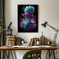 Whimsical Surreal Chef with Vibrant Imagery - Abstract Poster