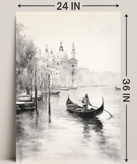 Gondola On A Venetian Canal Poster