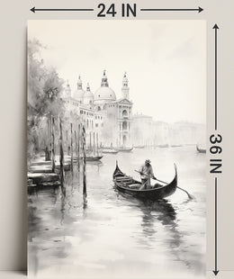 Gondola On A Venetian Canal Poster
