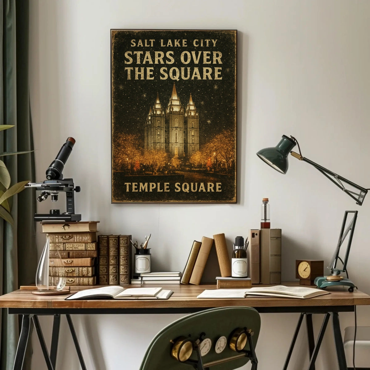 Stars Over The Square Salt Lake City Poster